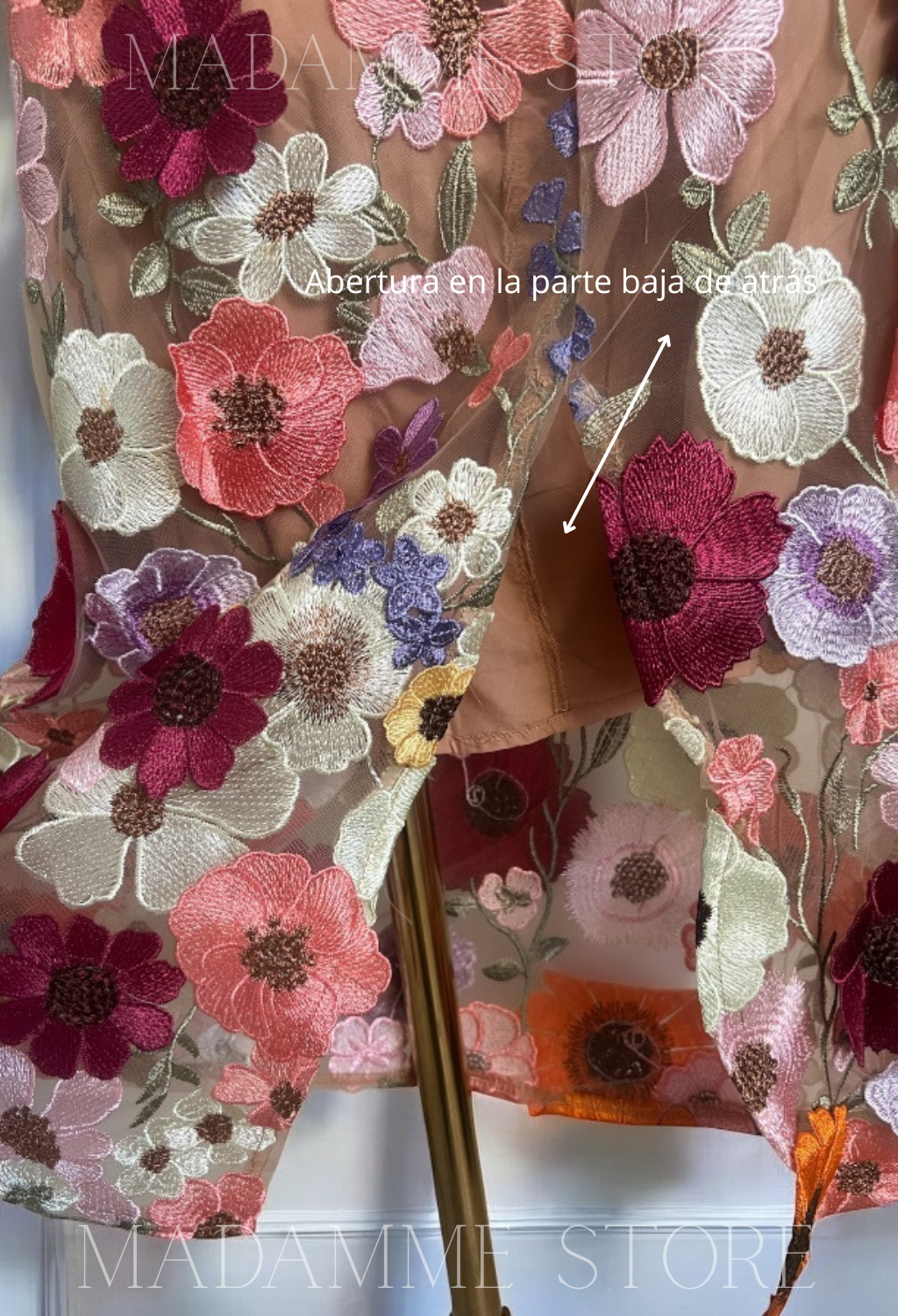 Vestido Flores 3D
