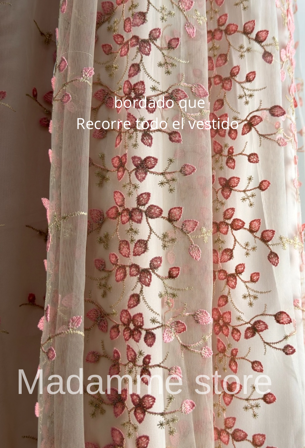 Vestido Doncella de Rosa