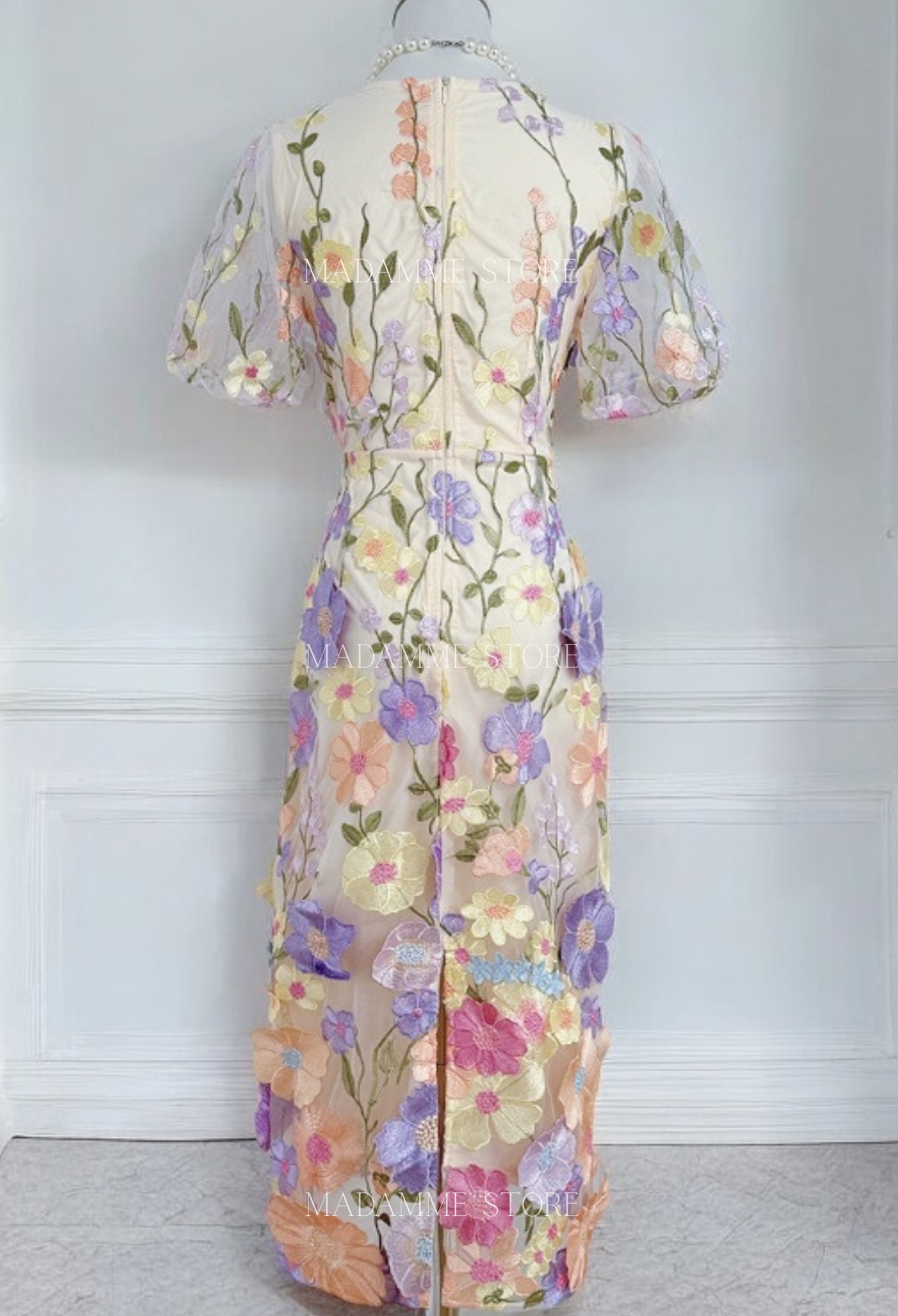Vestido Flores 3D