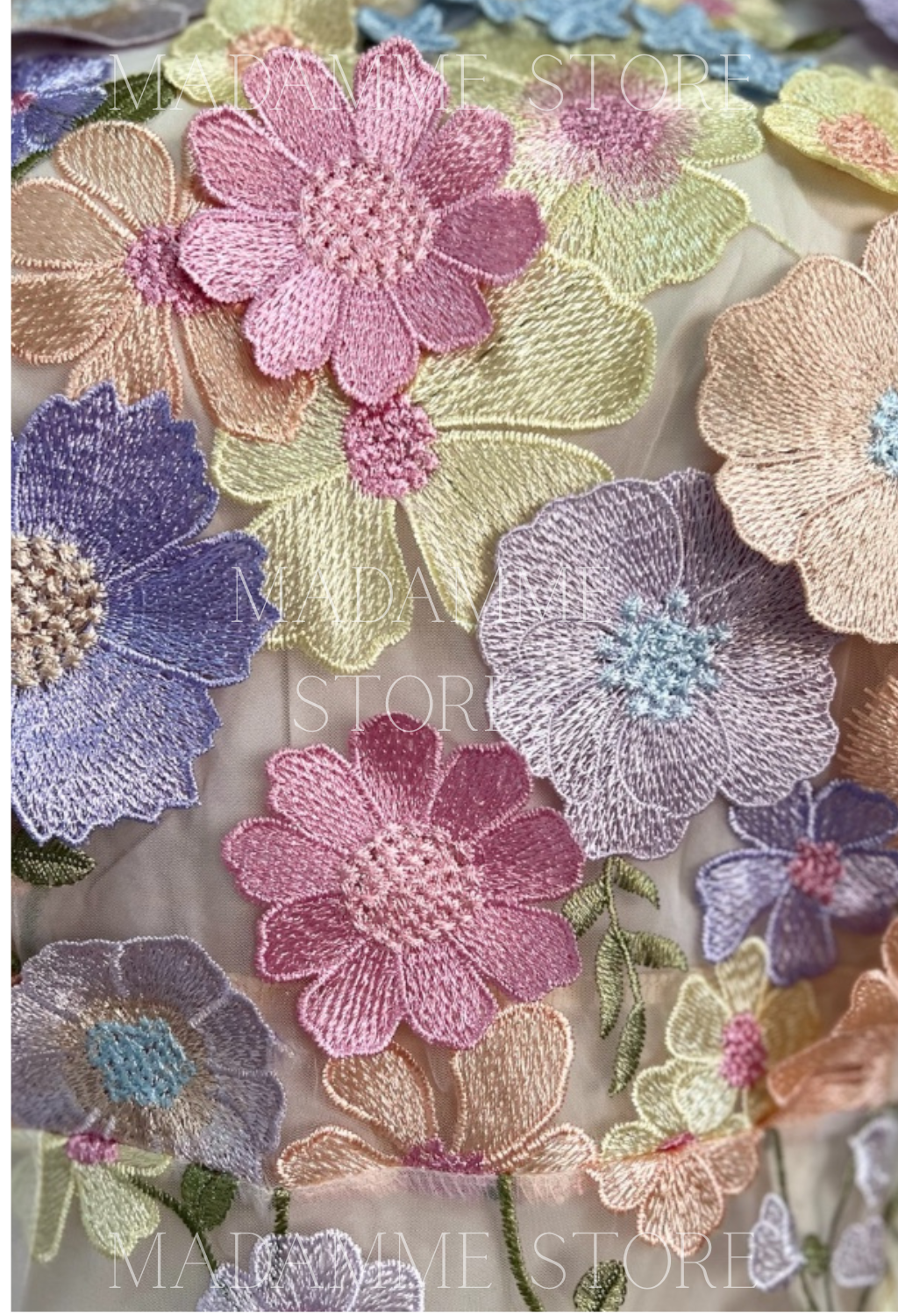 Vestido Flores 3D