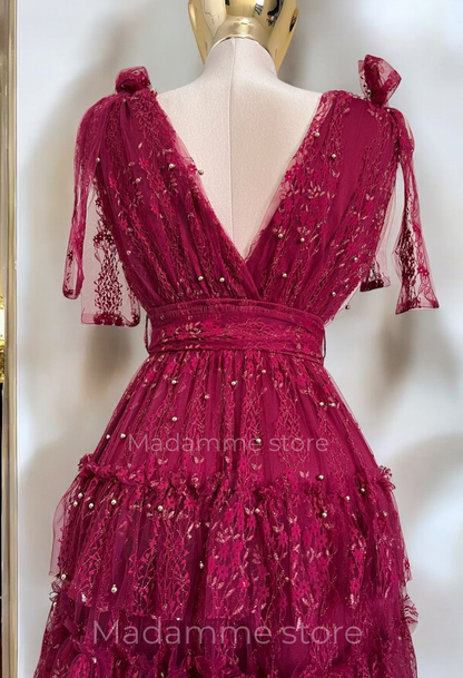 Vestido Encanto Carmesí