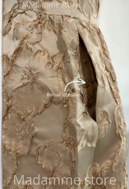 Vestido Romance Dorado