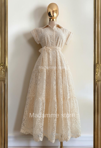 Vestido Del jardín bordado