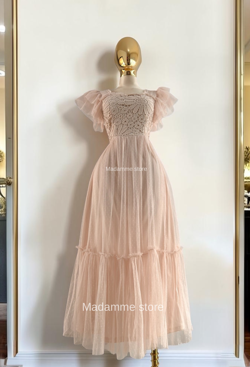 Vestido Blush Plumetti