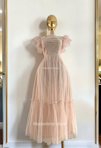 Vestido Blush Plumetti