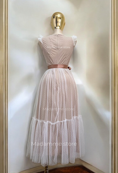 Vestido Chantilly Rose