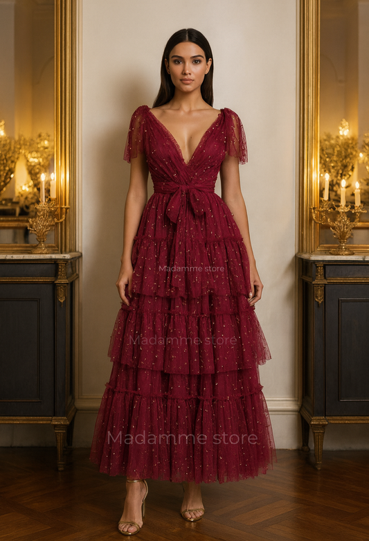 Vestido Encanto Carmesí