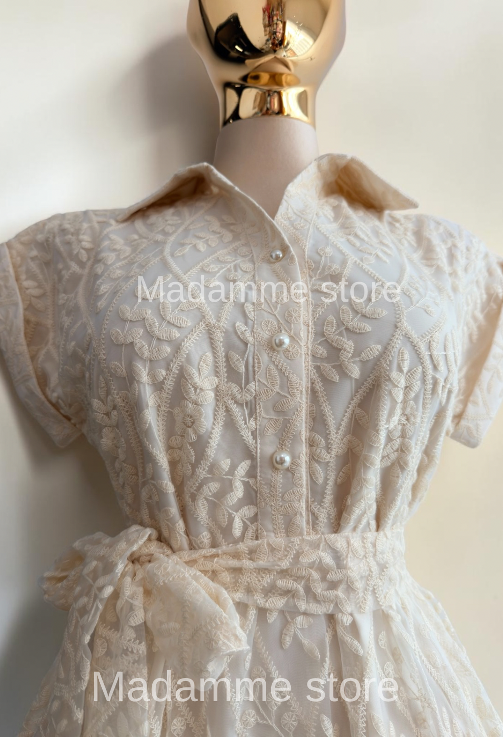 Vestido Del jardín bordado