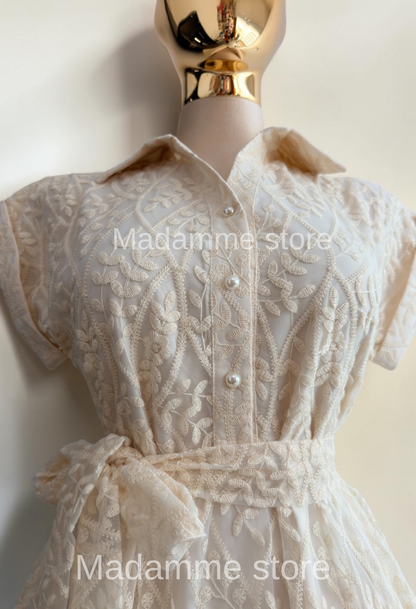 Vestido Del jardín bordado