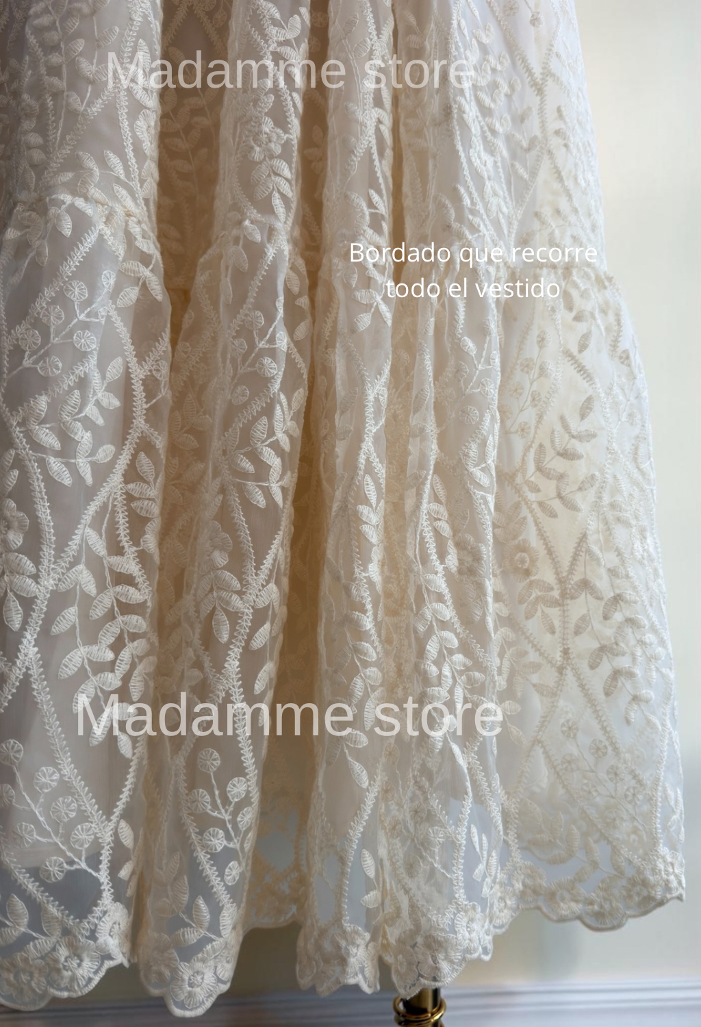 Vestido Del jardín bordado
