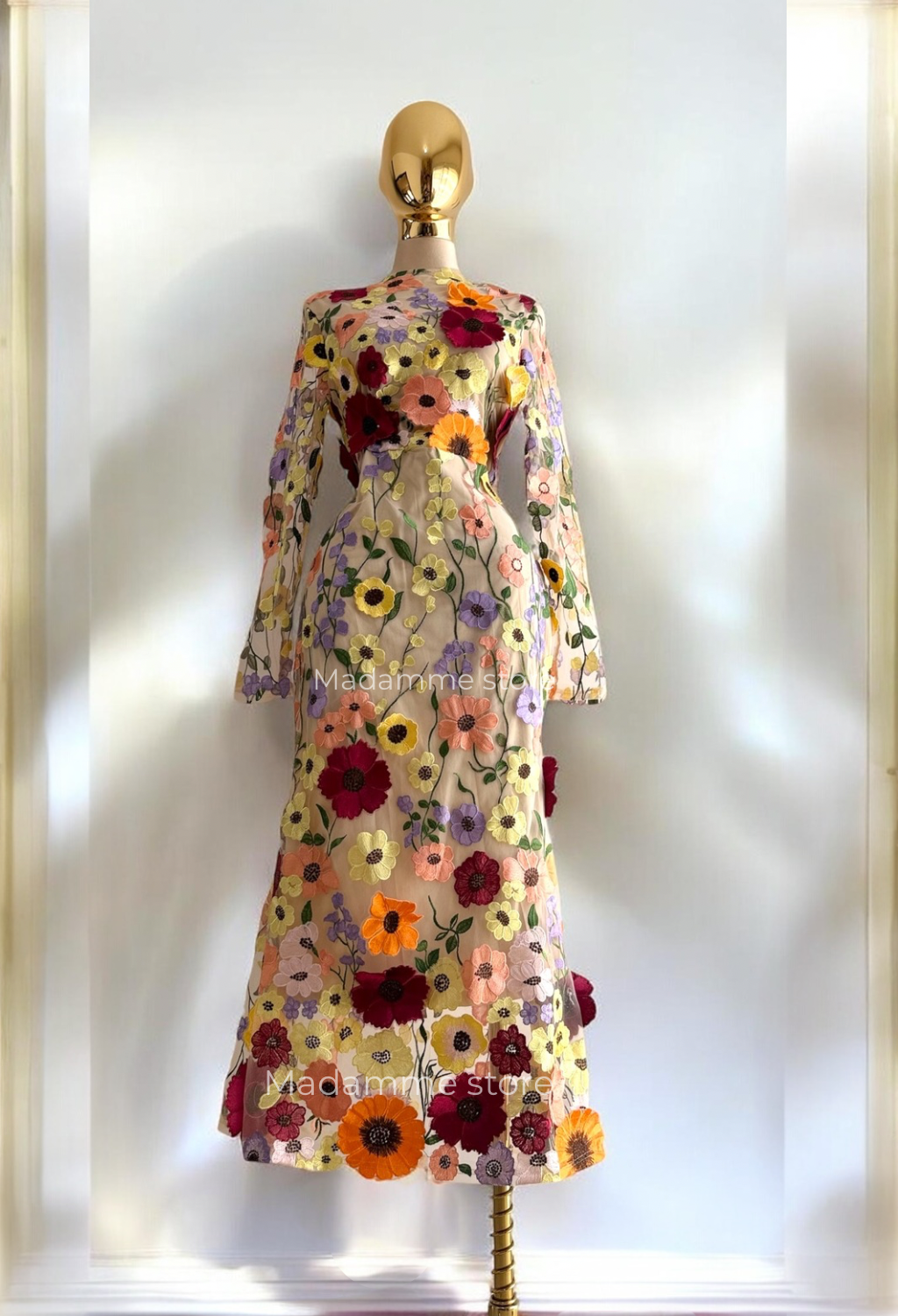 Vestido sueño floral 3D