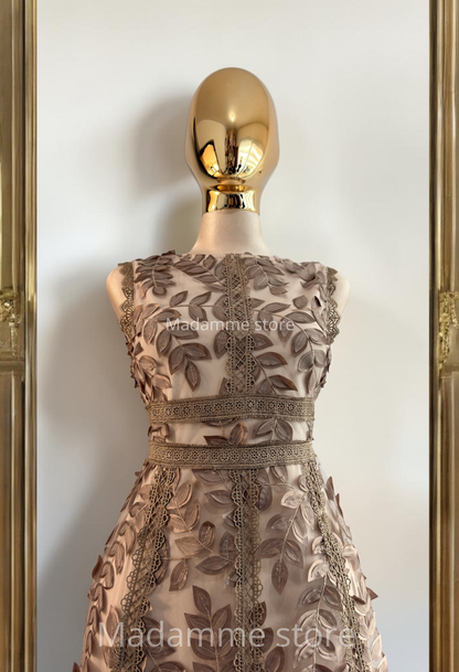 Vestido Romance de Moca