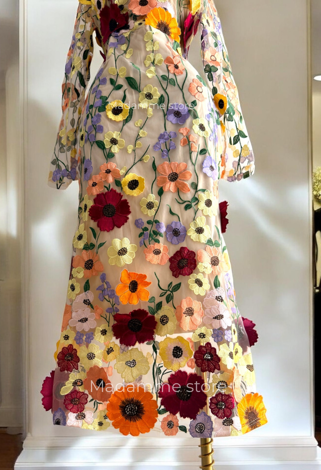 Vestido sueño floral 3D