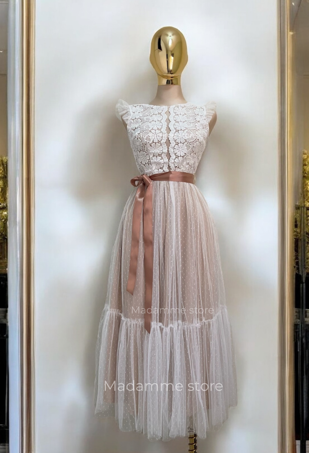 Vestido Chantilly Rose