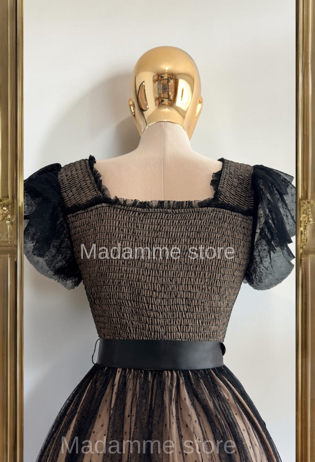 Vestido plumetti negro