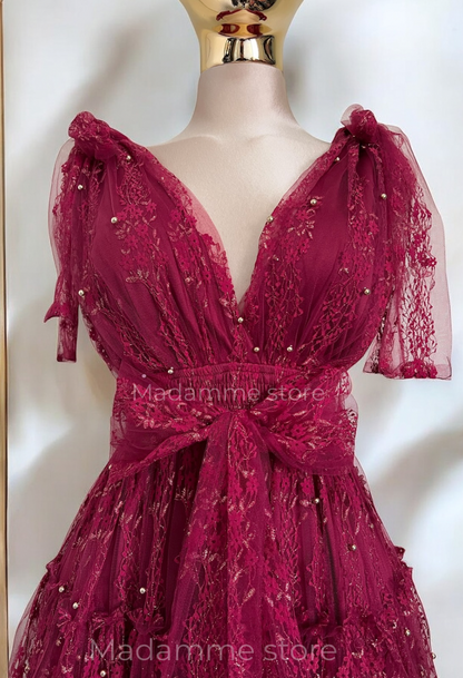 Vestido Encanto Carmesí