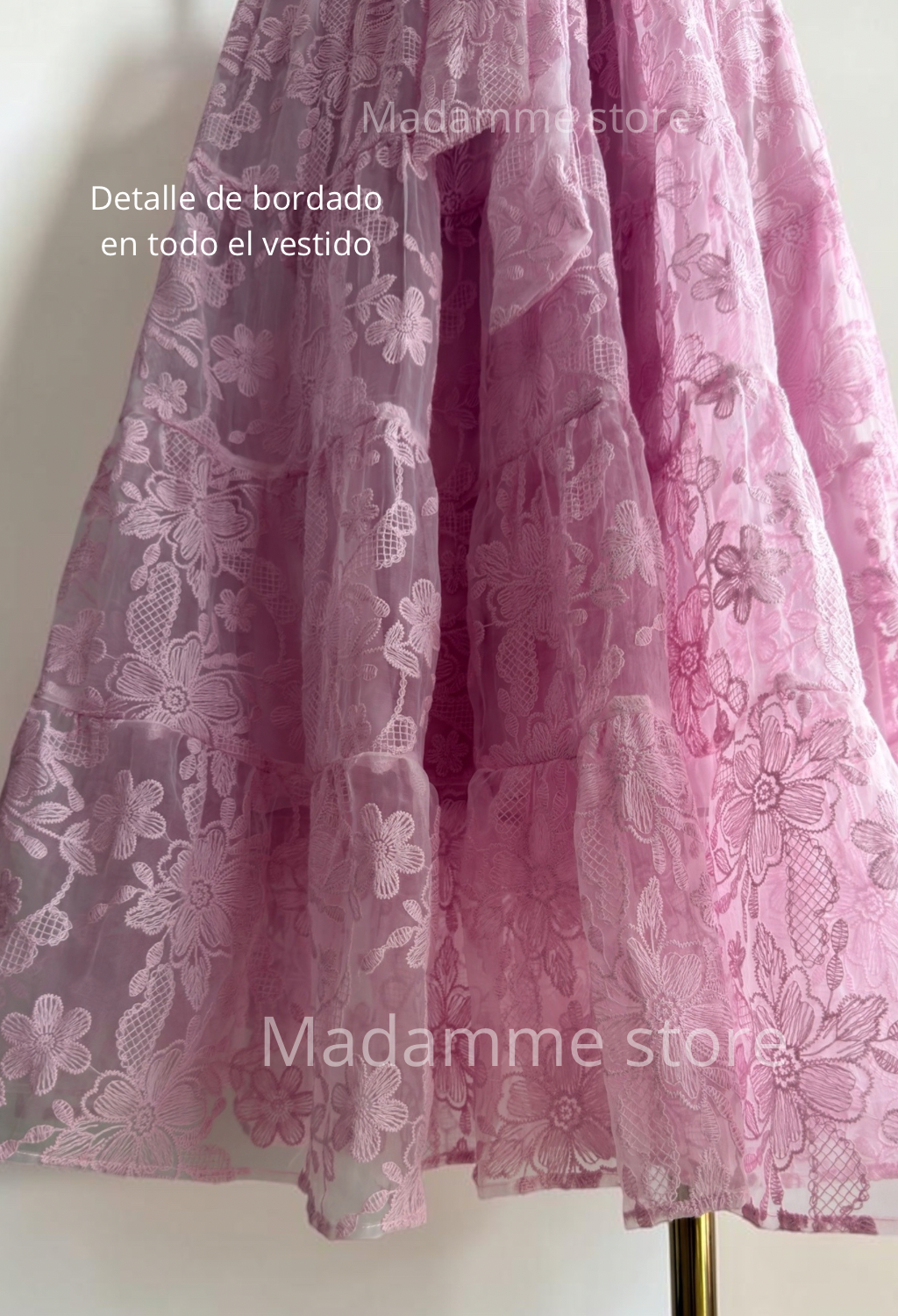 Vestido Reyna del jardín bordado