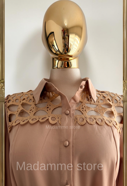 Vestido Café Latte Couture