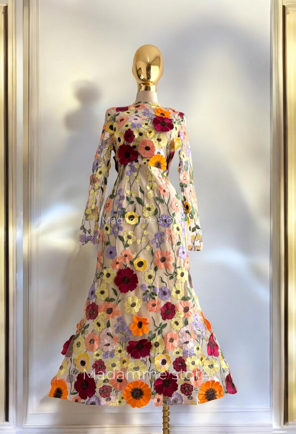 Vestido sueño floral 3D