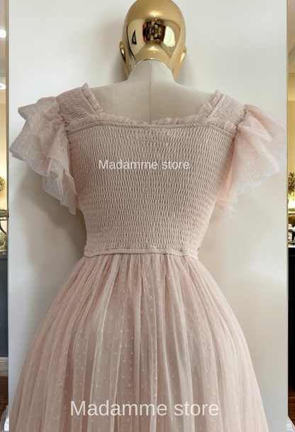 Vestido Blush Plumetti