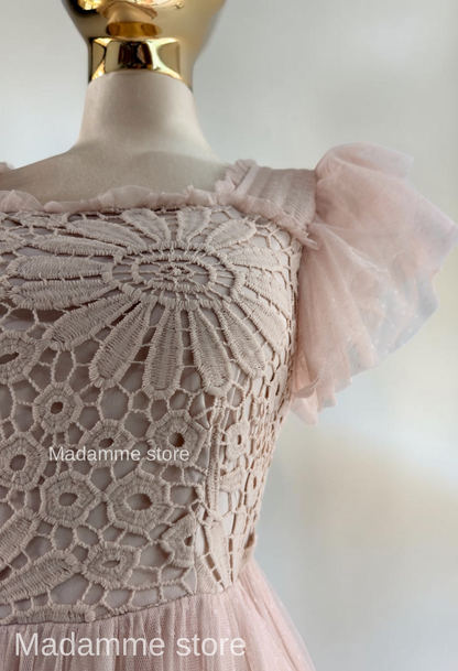 Vestido Blush Plumetti