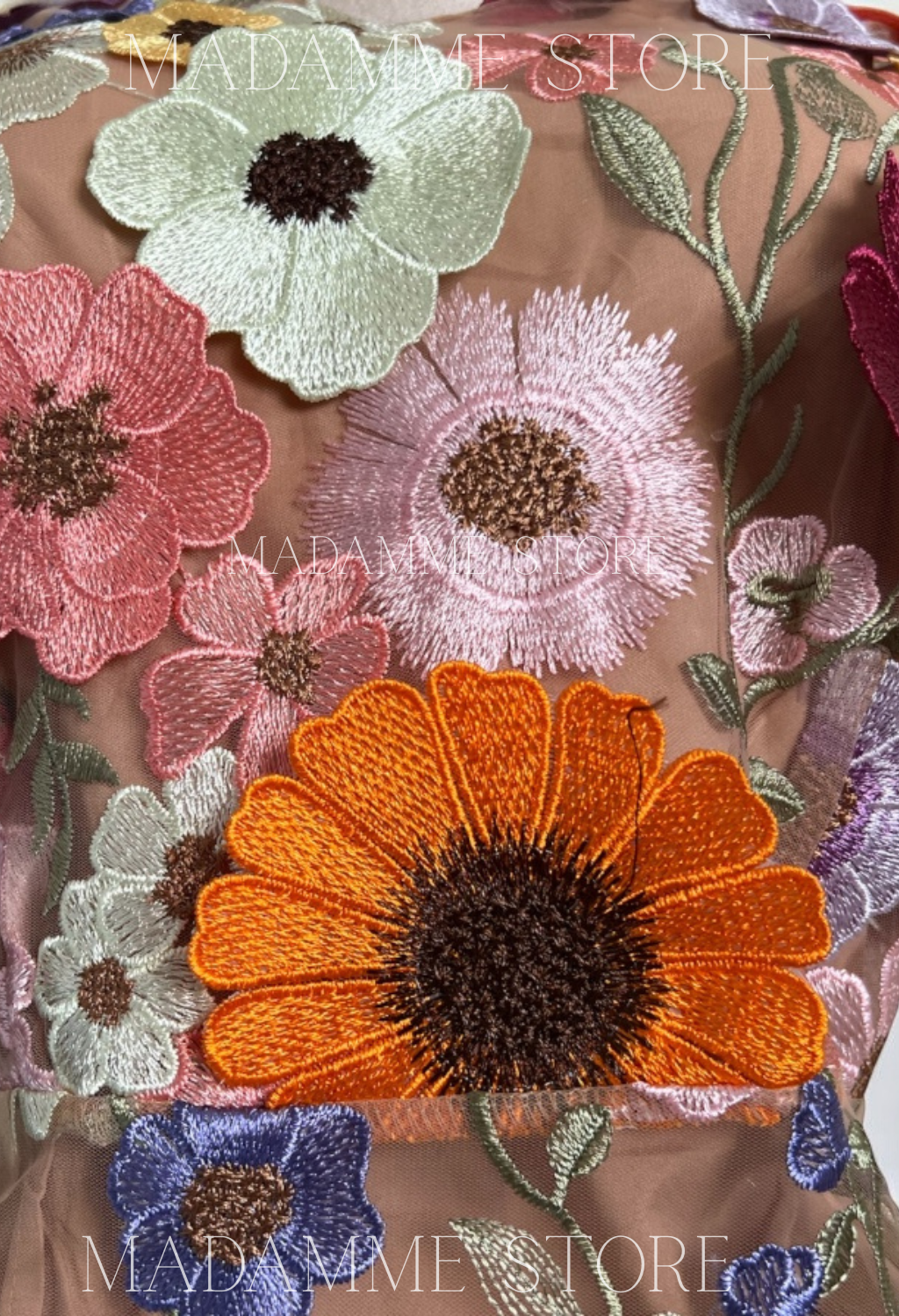 Vestido Flores 3D