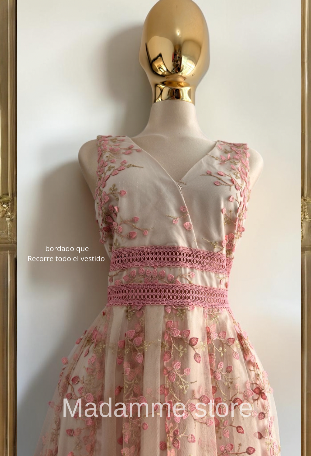 Vestido Doncella de Rosa