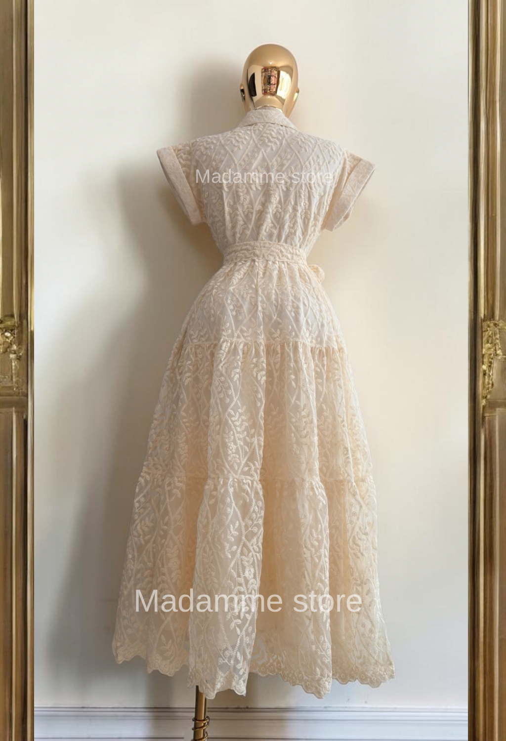 Vestido Del jardín bordado