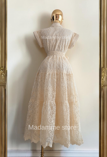 Vestido Del jardín bordado