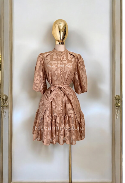 Vestido Champagne Fleur