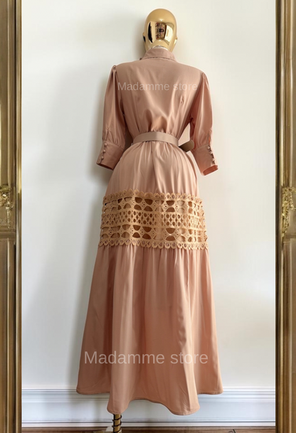 Vestido Café Latte Couture