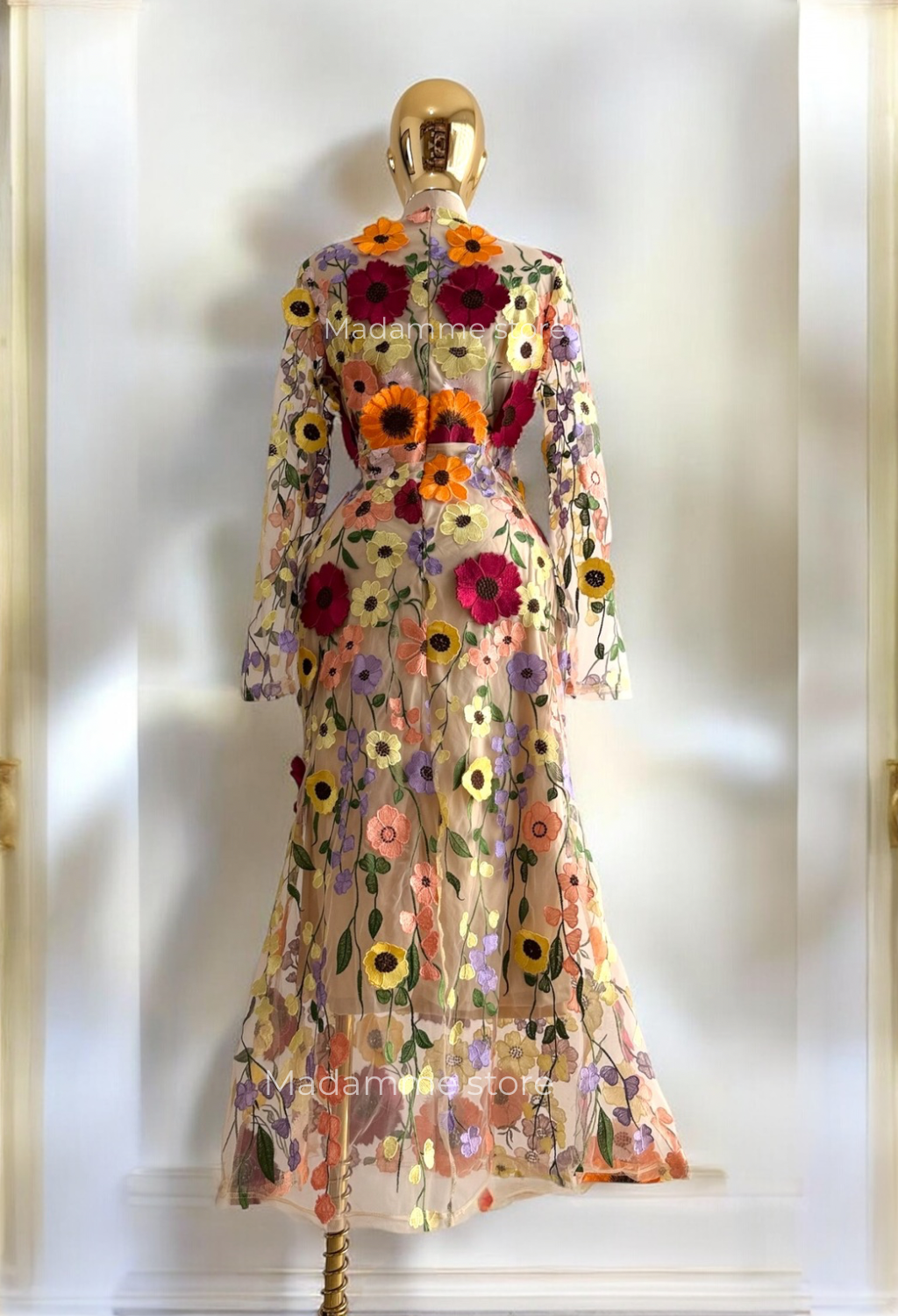 Vestido sueño floral 3D