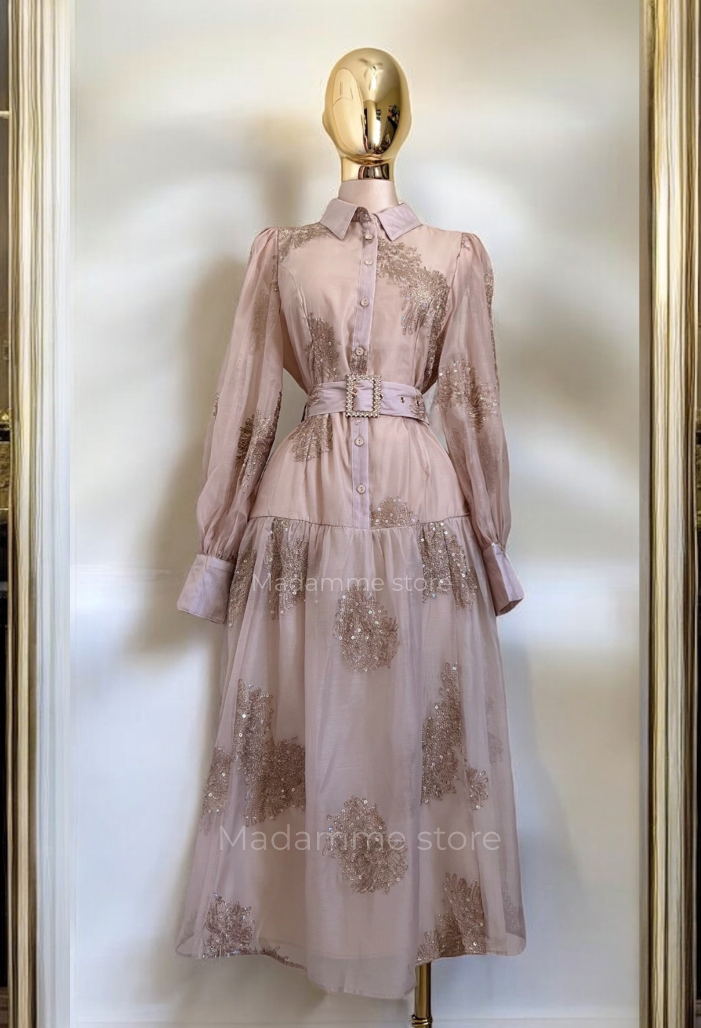 Vestido Oro de Cristal