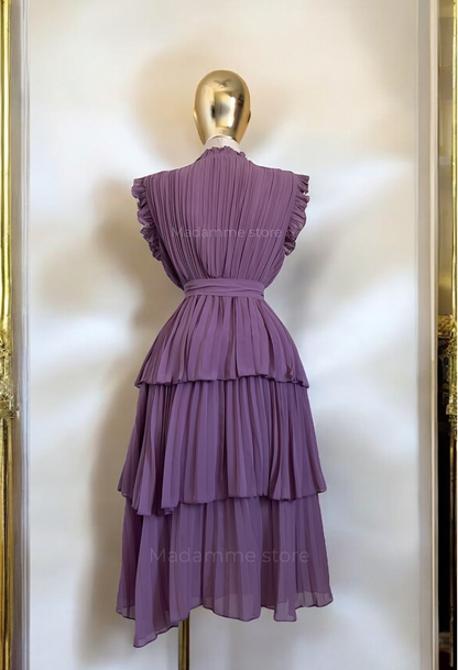 Vestido Romance Malva
