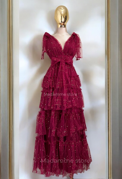 Vestido Encanto Carmesí