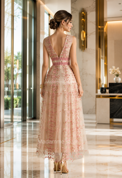 Vestido Doncella de Rosa