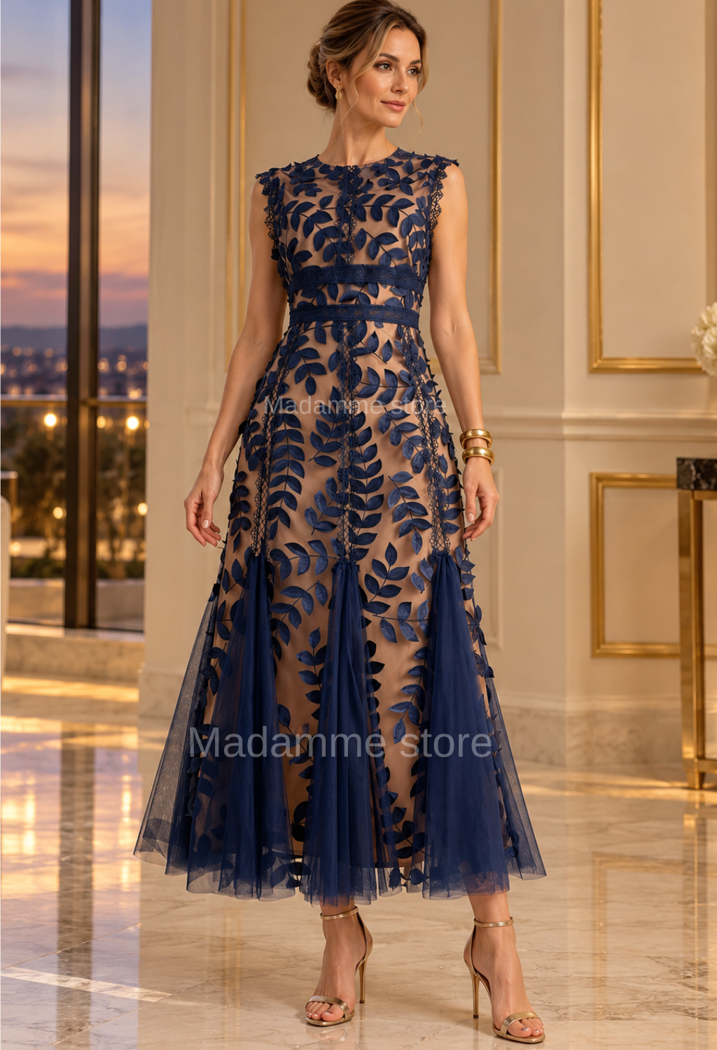 Vestido Jardín  de Zafiro