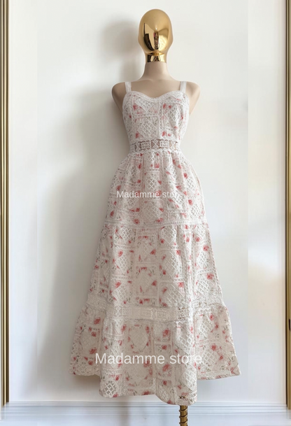 Vestido Rosas sobre Marfil