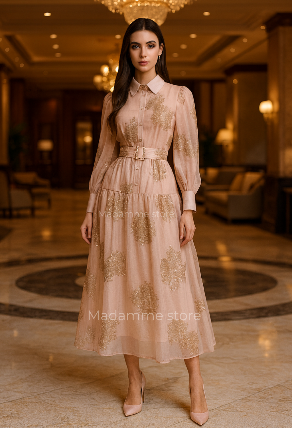 Vestido Oro de Cristal