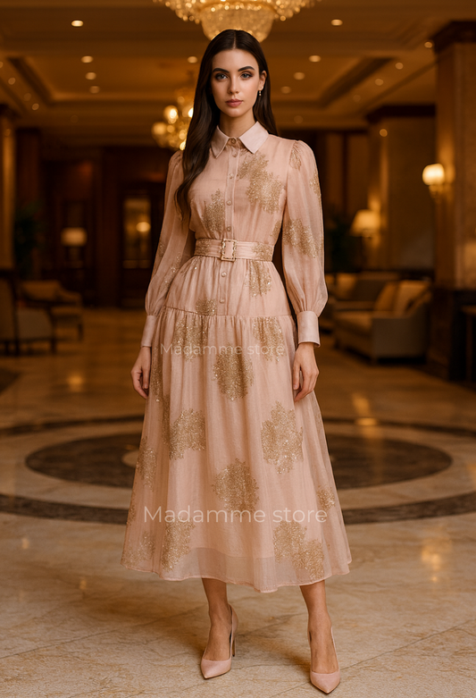 Vestido Oro de Cristal