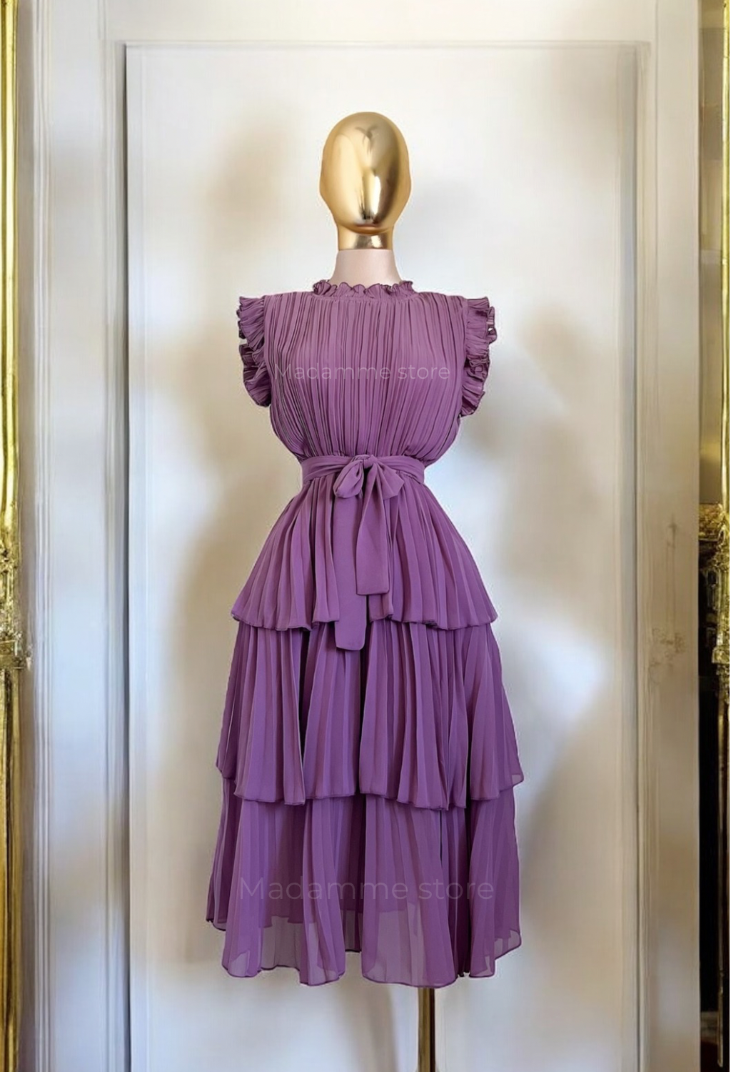 Vestido Romance Malva