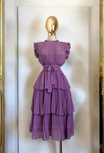 Vestido Romance Malva
