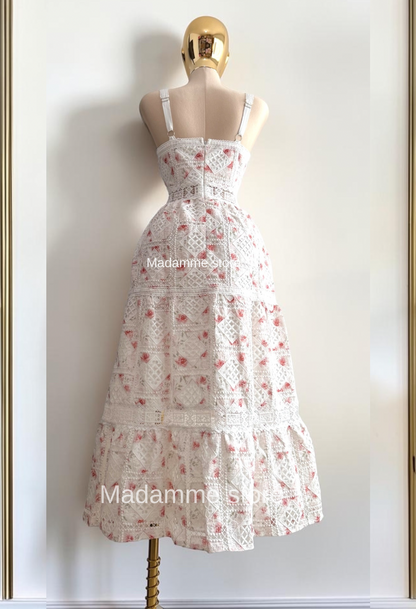 Vestido Rosas sobre Marfil