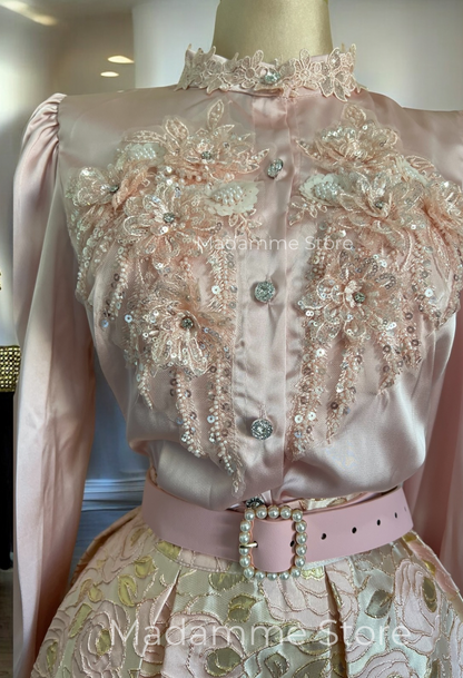 Conjunto Romance Brocado