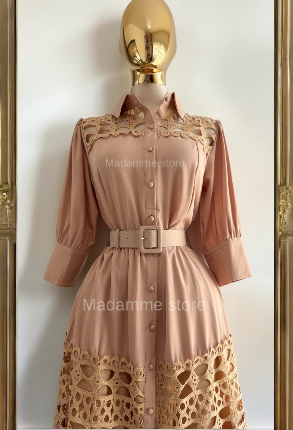 Vestido Café Latte Couture