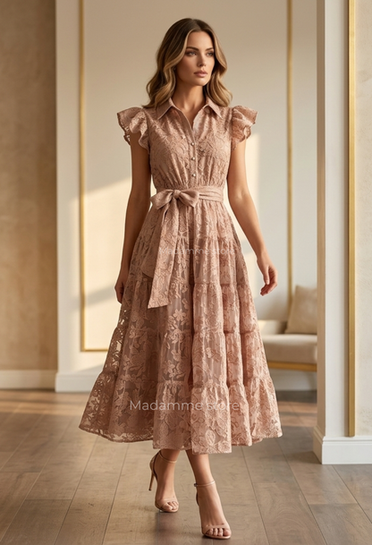 Vestido Reyna del jardín bordado