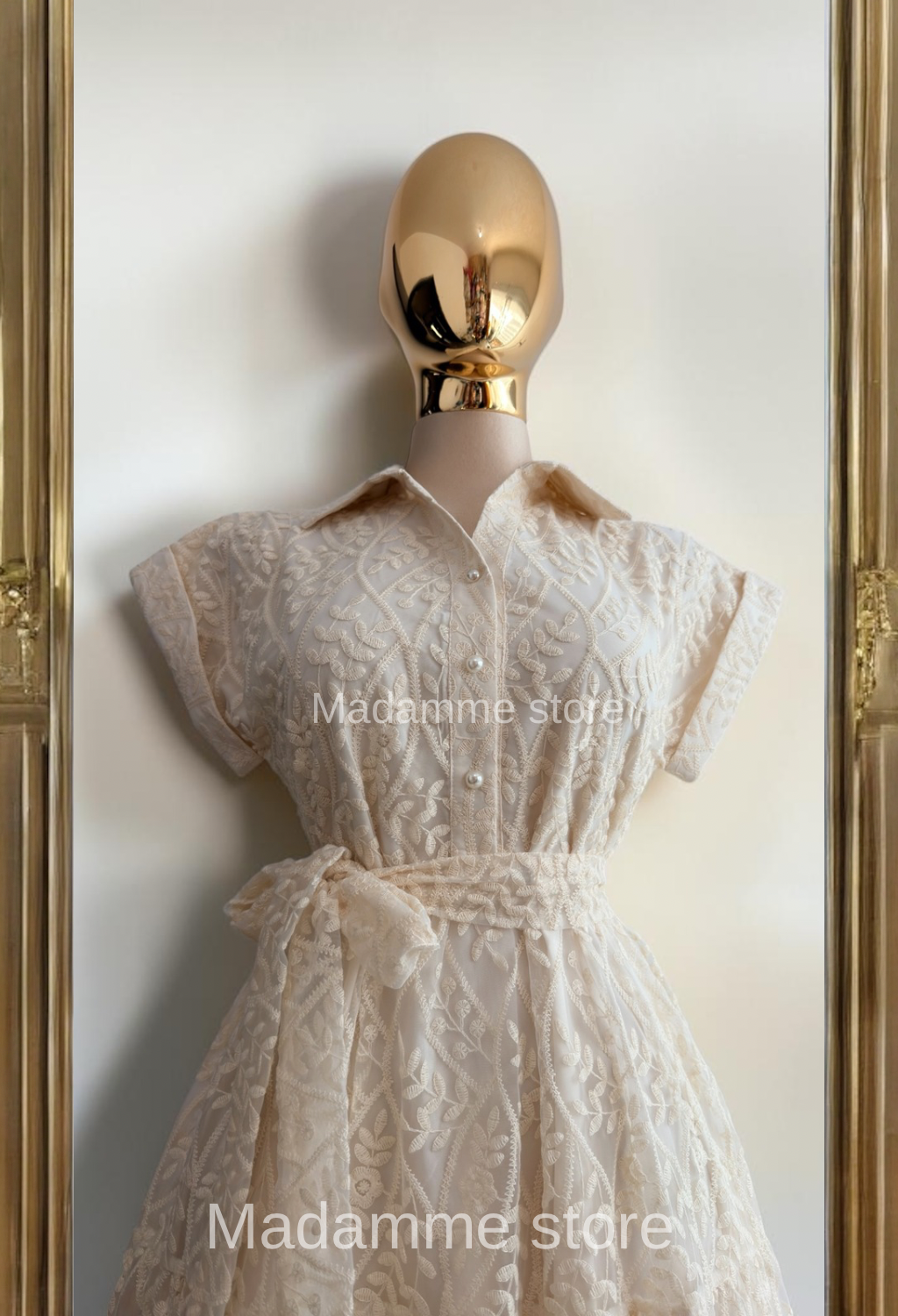 Vestido Del jardín bordado