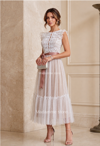 Vestido Chantilly Rose