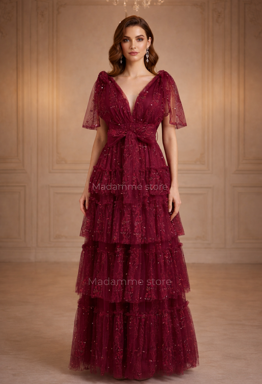 Vestido Encanto Carmesí