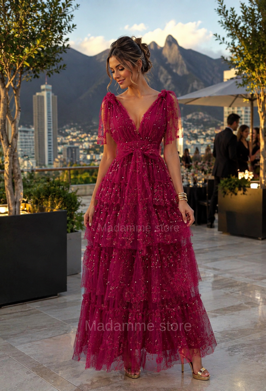 Vestido Encanto Carmesí